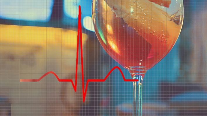 EKG / Alkohol - Symbolbild © IMAGO / Depositphotos