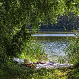 Badestelle an einem See