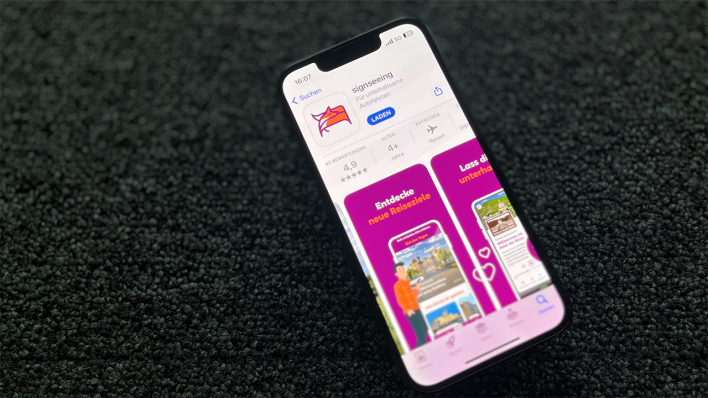 Die App "signseeing" auf einem Smartphone © radioeins