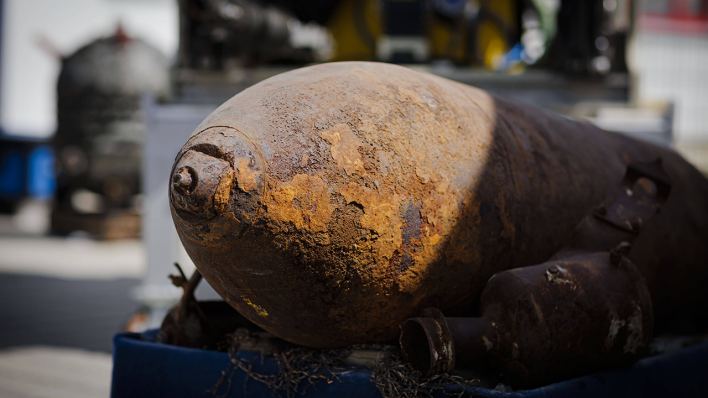 Detailaufnahme alter Munition aus der Ostsee (Symbolfoto) © IMAGO / photothek