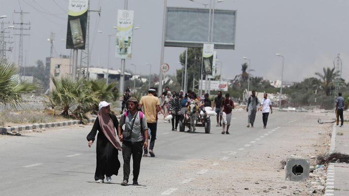 Palästinenser verlassen Gaza Stadt © IMAGO / APAimages