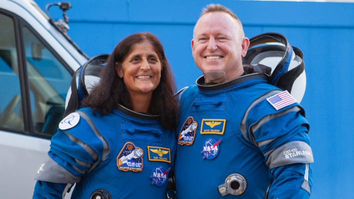 Astronautin Sunita Williams und Astronaut Barry Wilmore (Aufnahme vom 5. Juni 2024) © IMAGO / ZUMA Press Wire