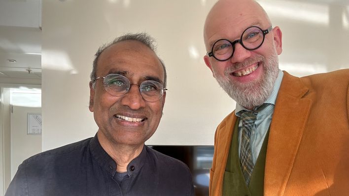 Venki Ramakrishnan und Thomas Böhm © radioeins