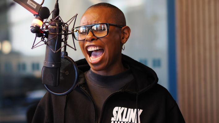 Skin von Skunk Anansie im radioeins Studio © radioeins/Schuster